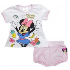 MIN-3-4101: Baby Minnie Mouse T-Shirt & Short Outfit (3-24 Months)